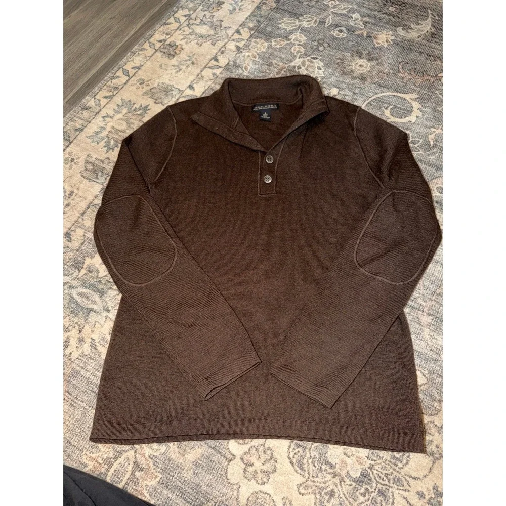 Men's Banana Republic Merino Wool Brown Long Sleeve
